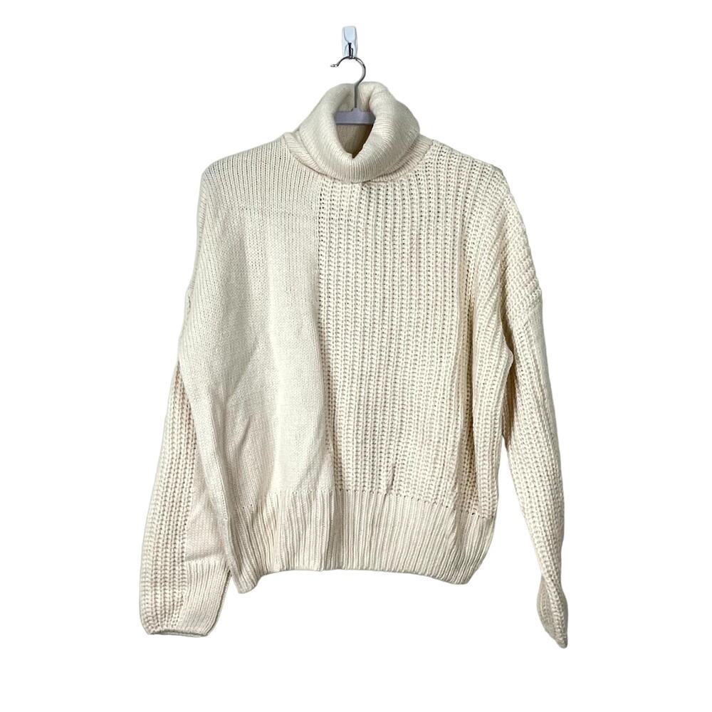 Topshop Cream Knitted Roll Neck Sweater NWT Womens Size 0-2